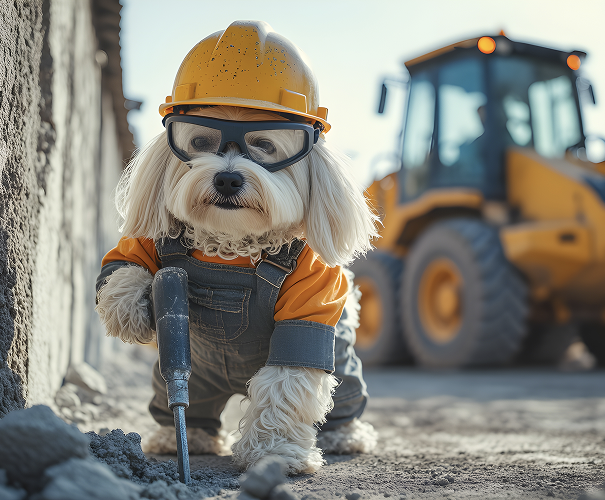 Puppies store under construction